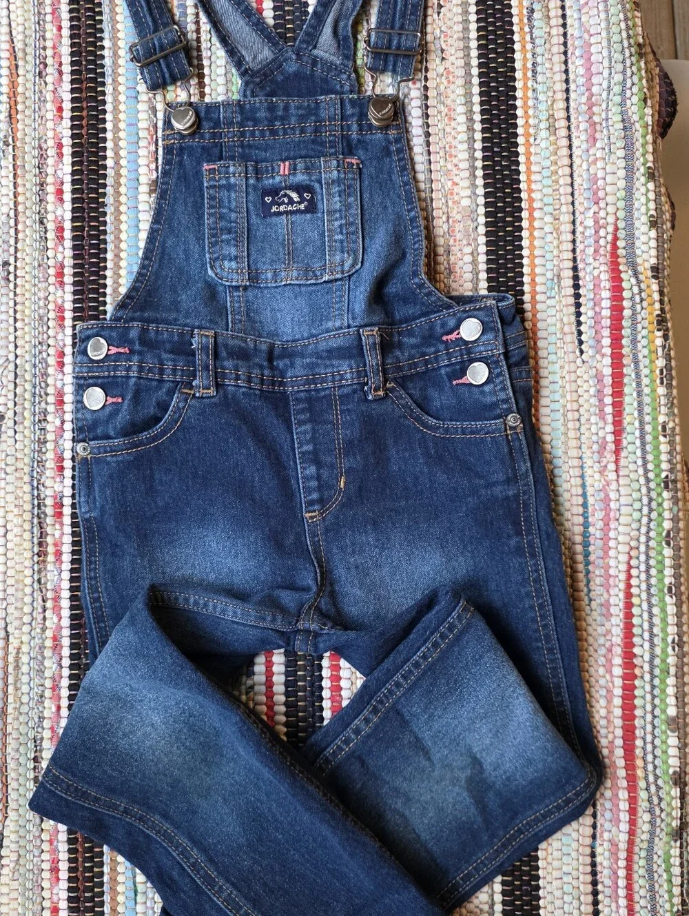 Jordache Dark Wash Blue Denim Kids Overalls